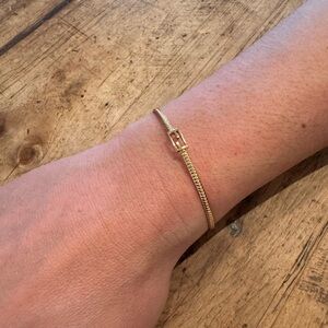Fendi Gold Bracelet with Signature Charm